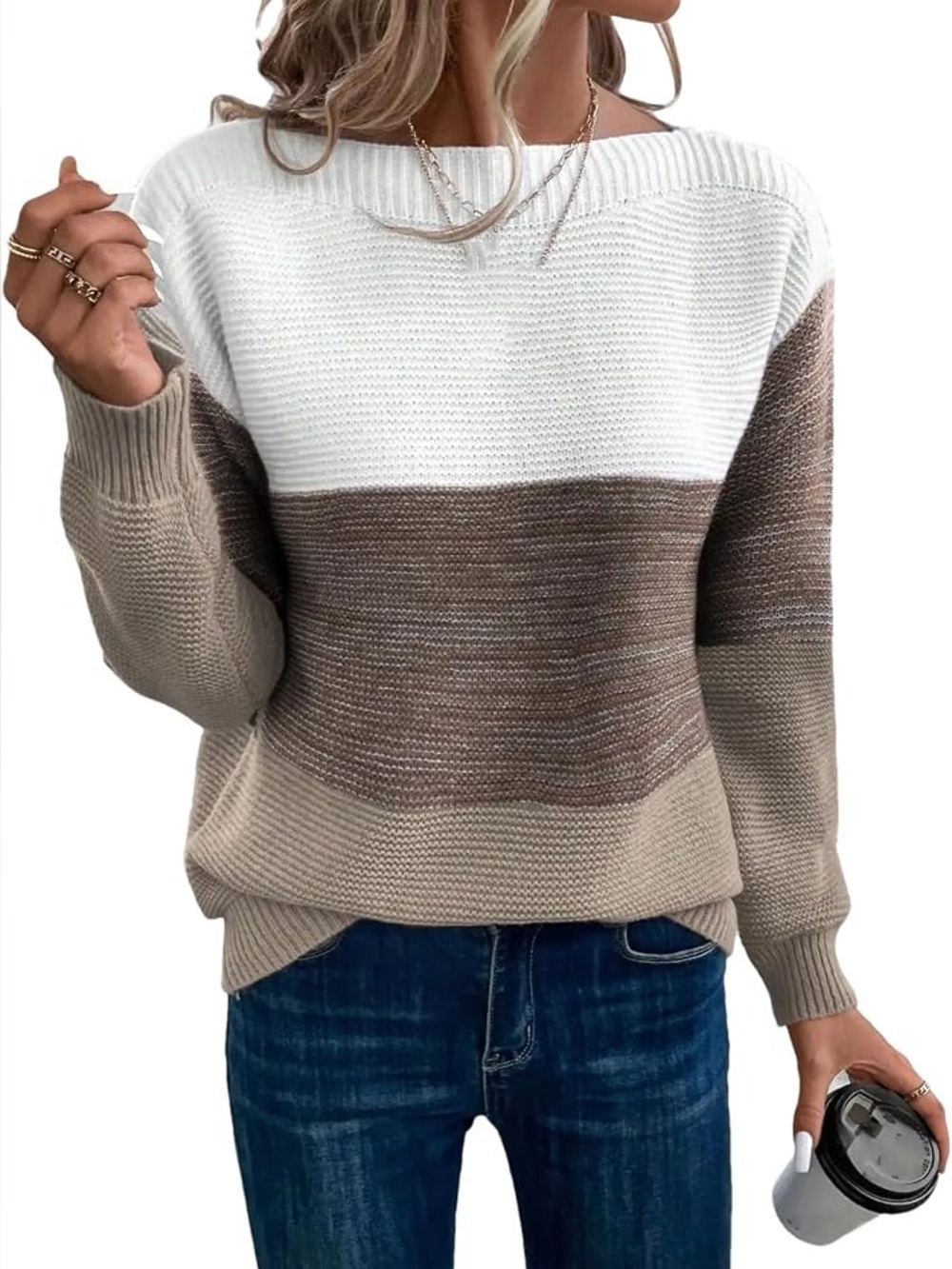 Colorblock Knit Sweater
